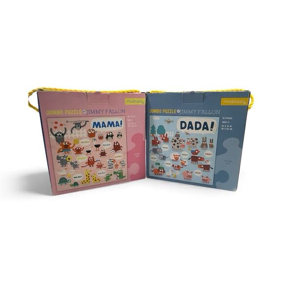 Jumbo Puzzle Baby Toddler 25 Piece Everything Is Mama Dada Farm Safari Animals - Picture 2 of 11